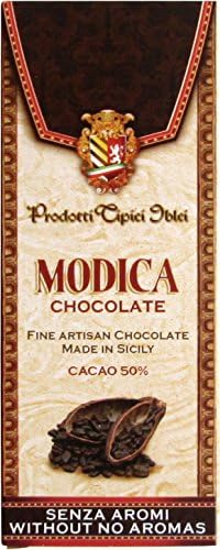 Prodotti Tipici Iblei: Modica Chocolate, Without Aromas Taste 3.5 Ounce (100gr) Packages (Pack of 3) [ Italian Import ]