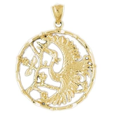 Cheap Girls Jewelry Dazzlers Solid 14k Gold Bird Charm Pendant Available in three colors from jewelsberry (weights: 5.9 grams only) For Sale