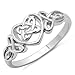 Sterling Silver Ladies Celtic Trinity Knot Heart title=