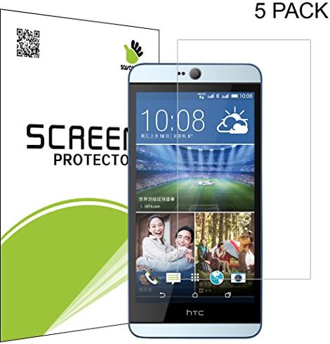 [5 Pack] Saver Hand -High Definition Clear Screen Protector for HTC Desire 826