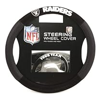 NFL Oakland Raiders Poly-Suede Steering Wheel Cover
