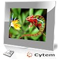 Cytem VX15-pro silber, Digitaler Bilderrahmen 38,1 cm (15 Zoll) (1024x768 / 4:3), Echte Zufallswiedergabe, Ordnerbasierte Diaschau, Diaschau Fortsetzen nach Standby / hochwertiger Acrylrahmen