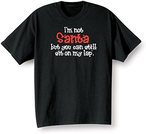 Unisex-Adult I'm Not Santa But You Can Still Sit On My Lap Unisex T-Shirt - 2X