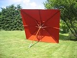 Sonnenschirm Schirm Marktschirm 3x3 3m X 3m Terrakotta eckig