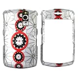 For Blackberry Curve 8330 Hard Case Slvr Flowers Lined