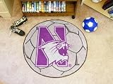 Northwestern Wildcats 29 Round Soccer Ball Floor Mat (Rug)