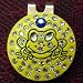 Golf Ball Marker-Yellow Frog-Swarovski crystals