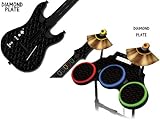 Protective skins for Guitar Hero 4 "World Tour" Guitar and Drum Set - fits  ....