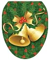 Toilet Tattoos TT-X611-O Christmas Bells Decorative Applique For Toilet Lid, Elongated