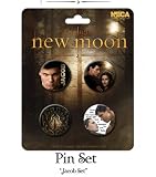 The Twilight Saga: New Moon Merchandise - 4 Piece Button Set (Jacob Black) (Size: 1" each)