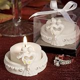 Elegant Heart Design Favor Saver Candles