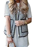 Merokeety Women's Slim Fall Quilted Herringbone Puffer Vest with Zipper