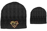 Superman DC Comics Movie TV Show Beanie - Black Flames Logo Skull Cap Hat