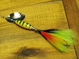 Muskie Bucktail Spinner - St. Clair Bait Co. - Fire Tiger