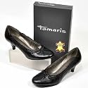 Frühjahr/Sommer Pumps, echt Leder von Tamaris in schwarz
