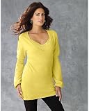 Deep V-neck sweater tunic