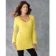 Deep V-neck sweater tunic