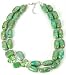 Barse Double Strand Lime Turquoise Nugget Necklace