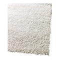 IKEA Teppich Langflor "Hampen" weicher und trittfreundlicher Langflorteppich in 80x80cm - WEISS