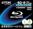 TDK �^��p�u���[���C�f�B�X�N 25GB BD-R(1��^��p) 2X �z���C�g���C�h�v�����^�u�� 5mm�P�[�X 5���p�b�N BRV25PWA5S