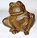 Mini Cast Iron Flower Pot Sitting Frog Decoration