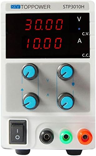 30V/10A Regulated DC Power Supply 110V/220V AC Switchable 4 1/2 LED Display with Power Cord