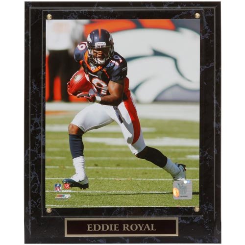 Denver Broncos #19 Eddie Royal 10.5'' X 13'' Action Player Plaque