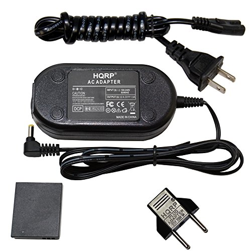 HQRP Kit AC Power Adapter for Canon PowerShot SX540 HS, SX530 HS, SX710 HS, SX610 HS, SX700 HS, IXUS 105, 200 IS, 210, 300 HS, 85 IS, 95 IS Digital Camera + Euro Plug Adapter