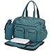 Faux Buffalo Carry-All Tote Diaper Bag by Oi Oi - Turquoise