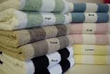 Striped Egyptian Cotton Bath Sheets 35x70 (set of 2), Taupe