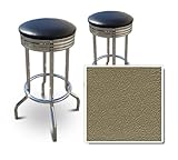 2 TanVinyl Custom Specialty Swivel Chrome 29"Bar Stools (Monticello Med. Be ....