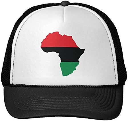 KooBee Red, Black and Green Africa Flag Trucker Hat Color Black