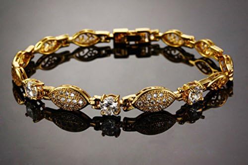 Swenice Micro Pave 3A Zircon Fashion Ladies 18K Gold Plated Bracelet