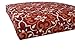 BOSSIMA Indoor Outdoor Comfort Chair Pads Replacement Patio Seat Cushions Set of 2 Red Damask