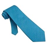 Micro Seahorses Tie Necktie - Men's Animal Print Blue Neck Tie