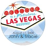 Baby Keepsake: Vegas Wedding Design Personalized Travel Candle Favors (Set of 24)
