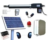 LockMaster LM901 Solar Powered Gate Opener Operator for Single Swing Gate up to 10-feet Long and 660-pounds