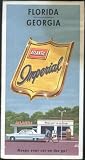 Vintage 1964 Atlantic Refining Company / Imperial Road Map of Florida and Georgia