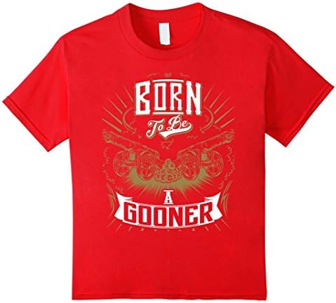 Kids Born To Be A Gooner Arsenal FC Fan T-shirt 8 Red