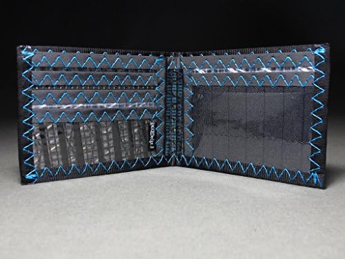Carbon Fiber RFID Blocking Bifold ID Wallet : Black / Teal