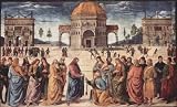 Pietro Perugino (Frescoes in the Sistine Chapel, scene: Christ gives Peter the keys to the kingdom of heaven) Art Poster Print - 11 X 17
