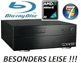 HTPCAmdBluray-819 w7 AMD Athlon X2 265 2x 3,3GHz 4GB DDR3 (2x 2GB) Mainboard mit AMD-880G-Chipsatz (1x PS/2, 1x VGA, 1x DVI-D Port, 1x HDMI Port, 1x Optical SPDIF, 5x USB2.0, 1x eSATAII, 1x USB3.0, 1x RJ-45 LAN, 5x HD Audio) 500GB Sata2 Bluray-Combo (BR-Lesen/DVD-Brennen) Schwarzes Design-HTPC-Gehäuse mit Front aus gebürstetem Aluminium und Fernbedienung (mit Front-Audio/USB / BEQUIET 80+ Netzteil 440mm(L) x 360mm(B) x 140mm(H)) DER SUPERLEISE WOHNZIMMER-PC MIT WINDOWS7 HOME-PREMIUM 64BIT