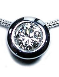 1.00ct Bezel Pendant, 14K Gold Chain included
