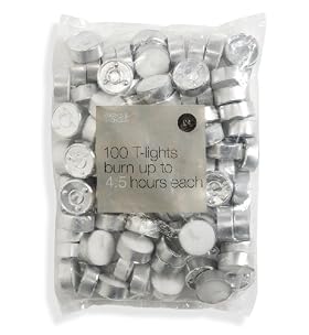 100 Pack Essentials Tealight Candles