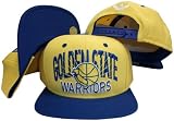 Golden State Warriors Yellow/Blue Two Tone Plastic Snapback Adjustable Plastic Snap Back Hat / Cap