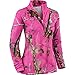 Legendary Whitetails Ladies Performance Camo 1/4 Zip Mock Pink Small