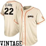 MLB Majestic Will Clark San Francisco Giants #22 Cooperstown Collection Traditional Jersey - Cream (Medium)