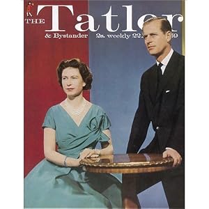 photographic print of tatler front cover queen elizabeth ii and prince philip from mary evans