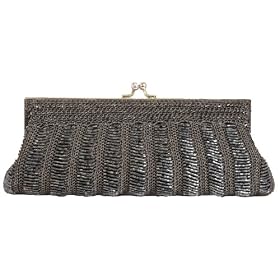 Beaded and Crochet Clutch, Metal Closure, Evening Bags - Jodi (61 7002)