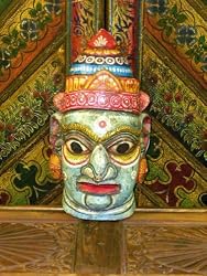 Christmas Gift-antique Hand Carved and Painted Kathak Dancer Wooden Mask 19 Inches